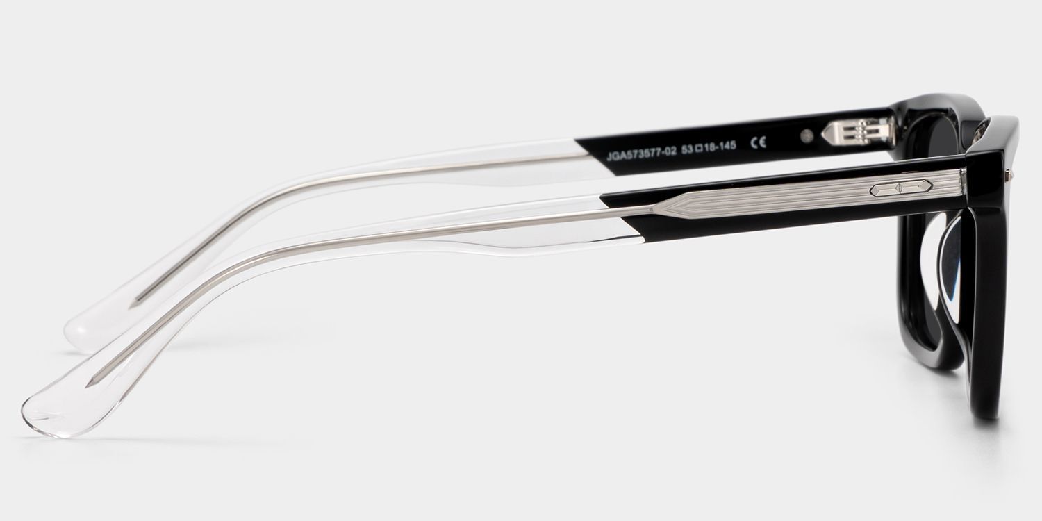 George Rectangle Black Full Rim Sunglasses | ZEELOOL UK3