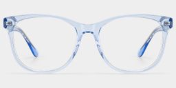 Julia Glass Clear Blue Rectangle Glasses1