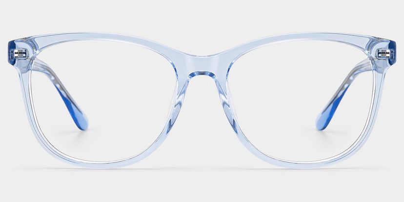 Julia Glass Clear Blue Rectangle Glasses