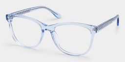Julia Glass Clear Blue Rectangle Glasses3