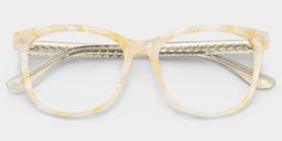 Julia Yellow Rectangle Glasses1