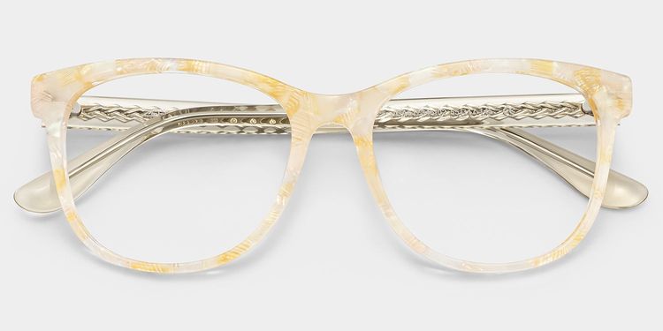 Julia Yellow Rectangle Glasses