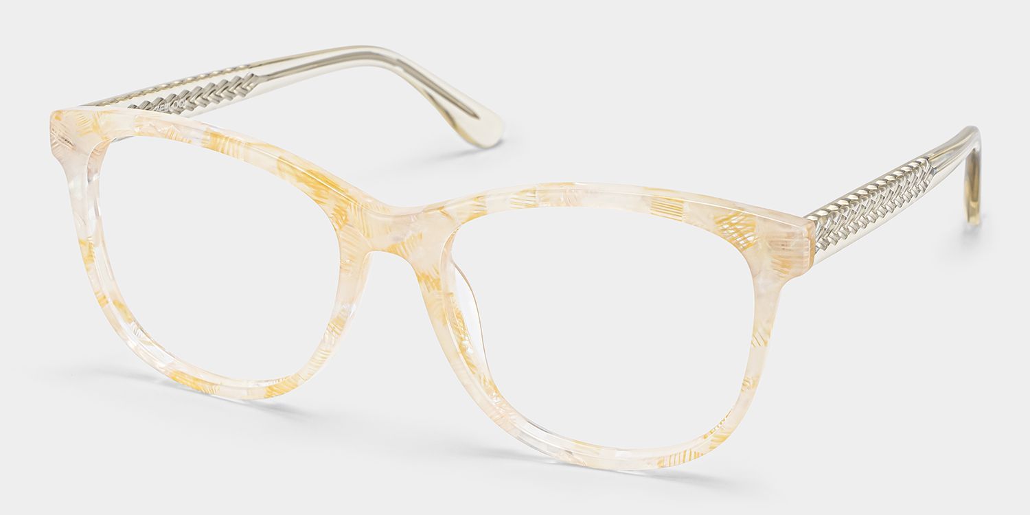 Julia Neon Yellow Rectangle Frame Glasses Online | ZEELOOL2