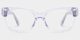 Miranda Clear Purple Cat eye Glasses1