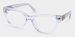 Miranda Clear Purple Cat eye Glasses3