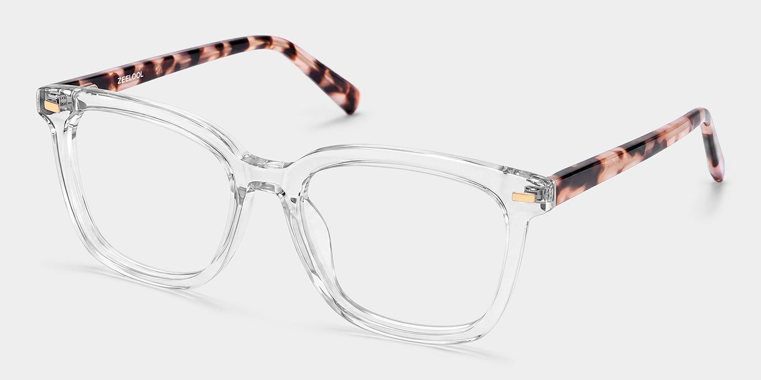 Lana Clear Square Acetate Frame Glasses for Women | ZEELOOL2