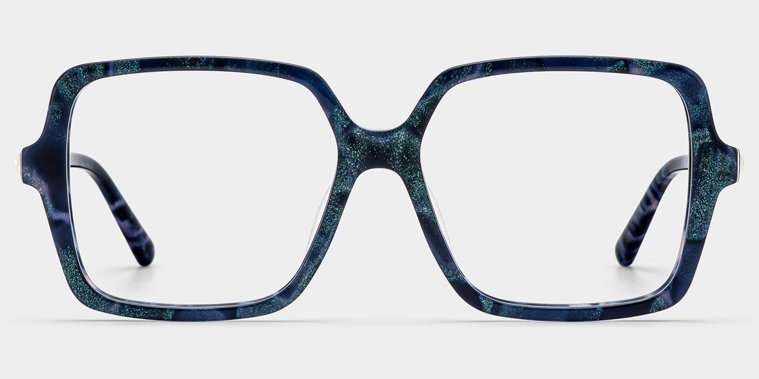 Buy Blue Tortoise Elena Square Eyeglasses | ZEELOOL0