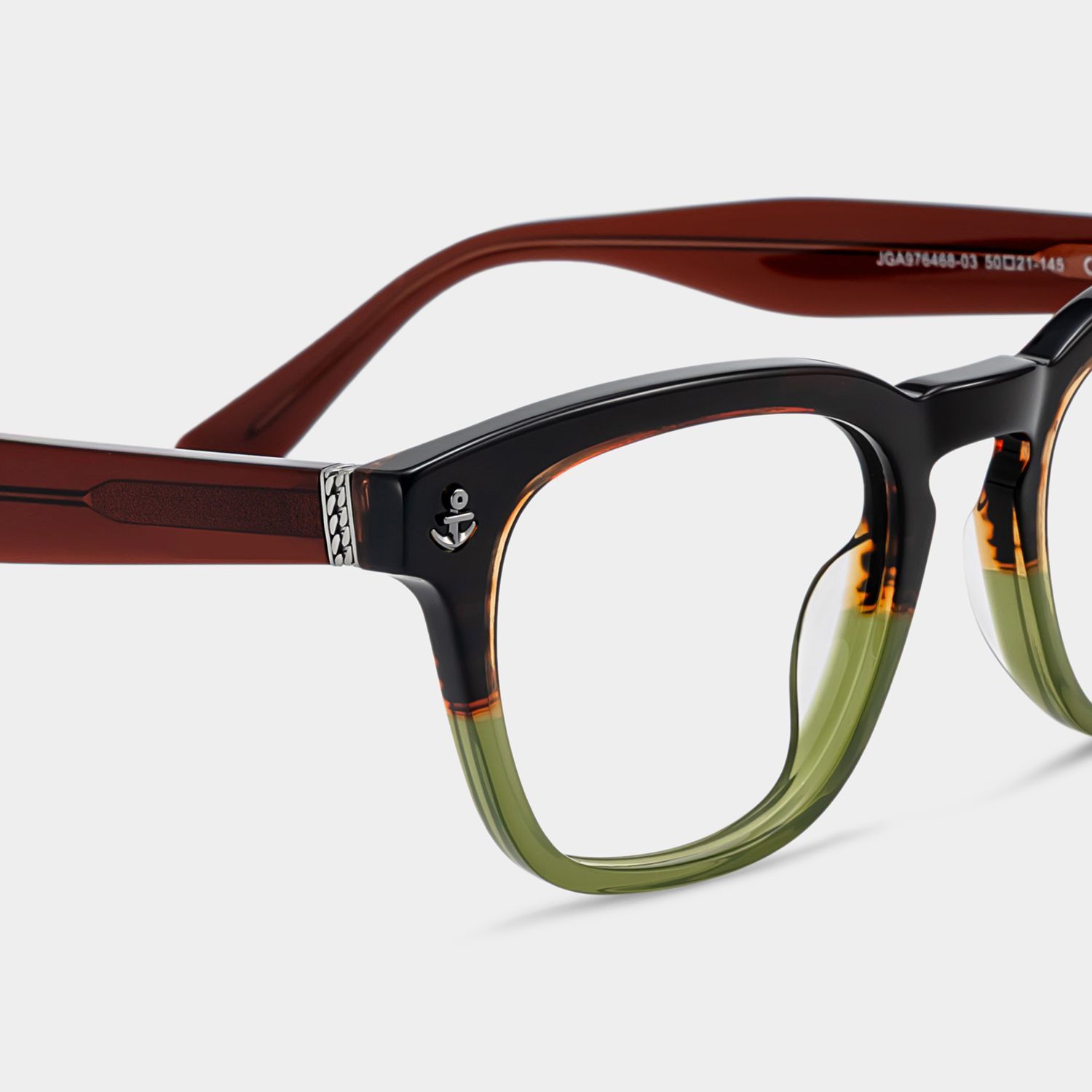 Shop Pierce Two-tone Round Acetate Frame Eyeglasses | ZEELOOL4