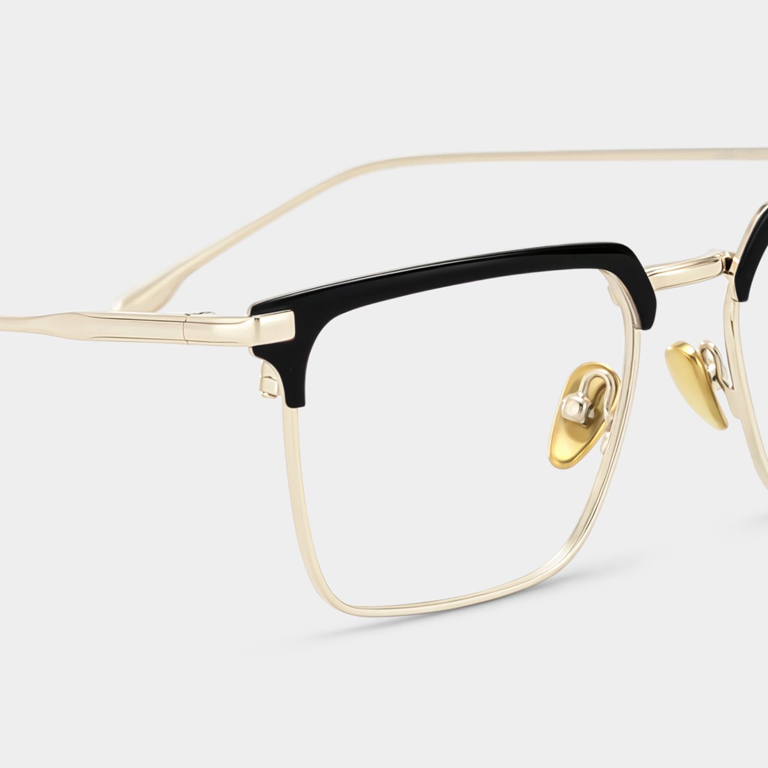 Addison Browline Black Metal Frames Glasses Online | ZEELOOL4