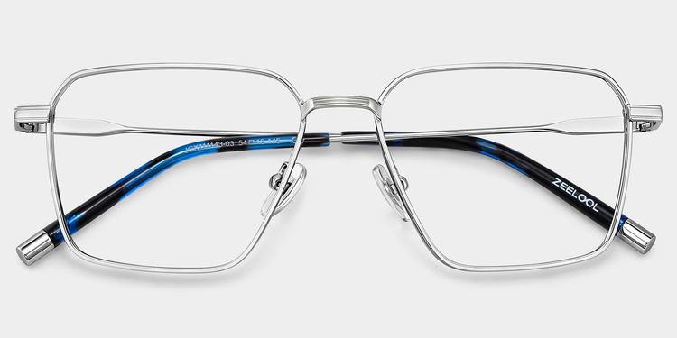 Ashley Silver Square Glasses