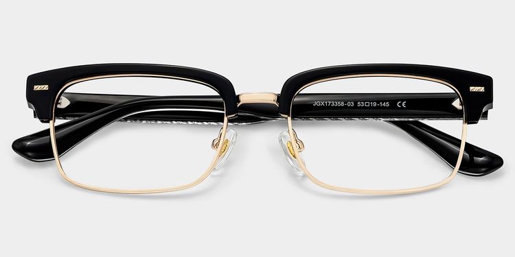 Eden Black Browline Glasses