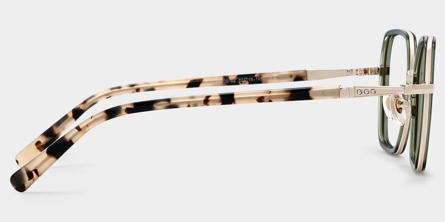 Sophie Green Geometric Mixed Frame Glasses for Women | ZEELOOL3