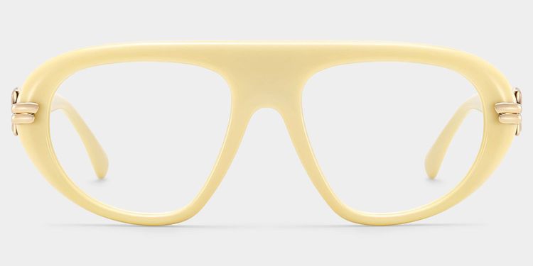 Aveline Creamy White Aviator Glasses