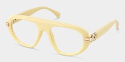Aveline Creamy White Aviator Glasses2