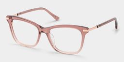 Eliot Clear Pink Rectangle Glasses2