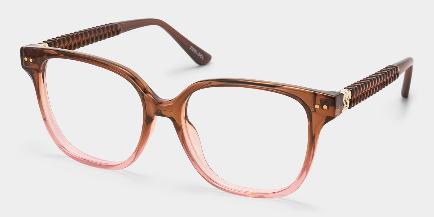 Clara Amber Cat Eye Two-tone Frame Glasses for Women | ZEELOOL2