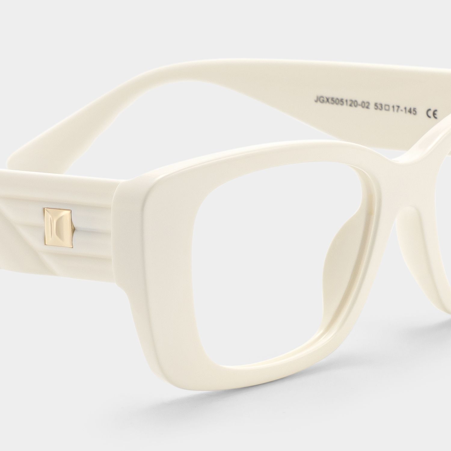 Hannah White Rectangle Frame Eyeglasses | ZEELOOL4