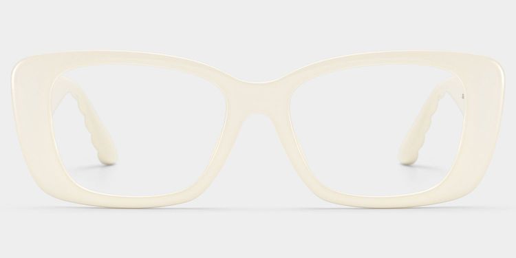 Hannah White Rectangle Glasses