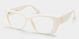 Hannah White Rectangle Glasses2