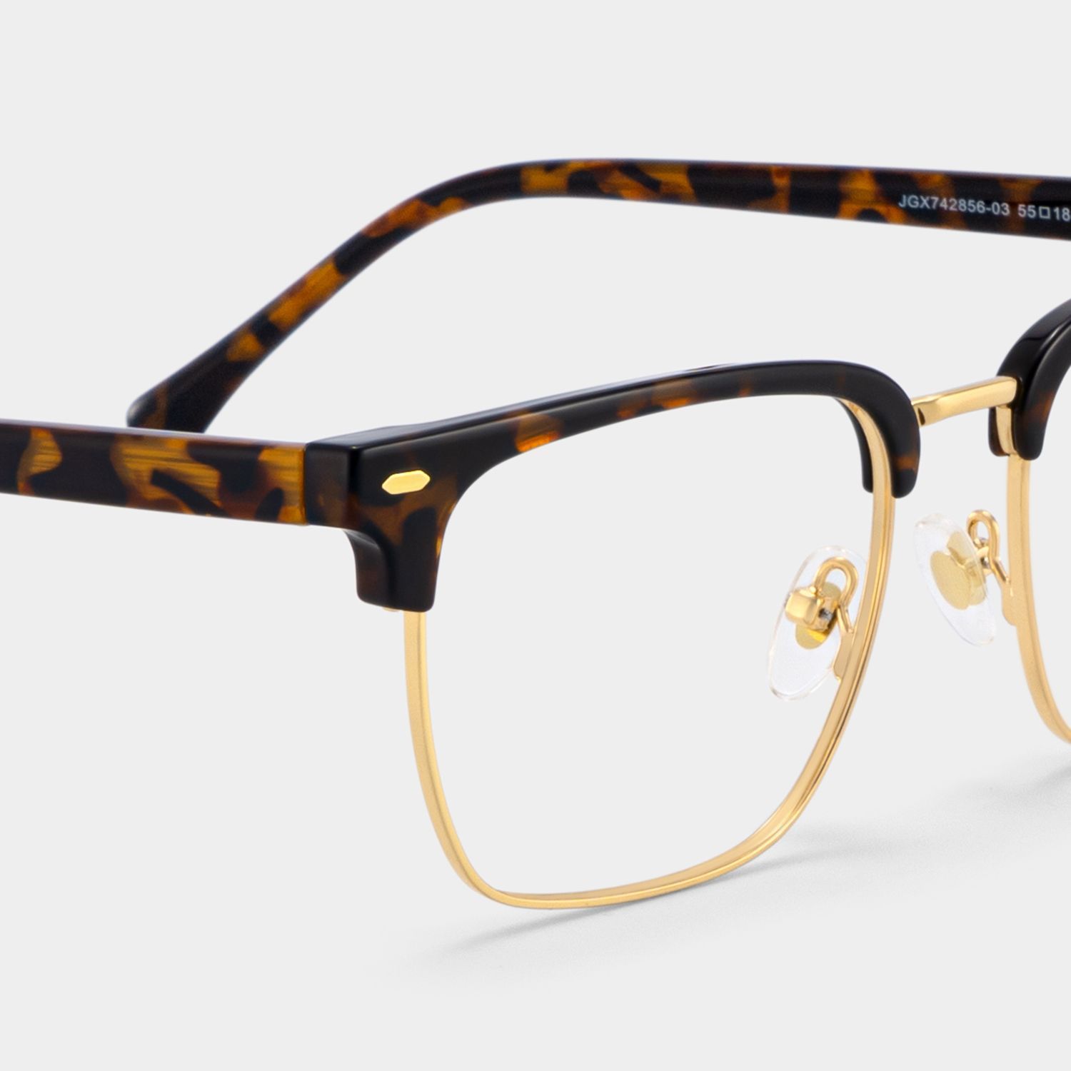 Braidsby Tortoise Browline Mixed Frame Glasses for Men | ZEELOOL5