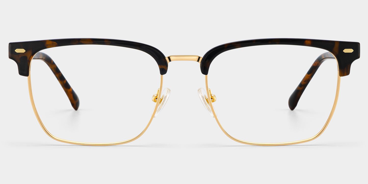 Braidsby Tortoise Browline Mixed Frame Glasses for Men | ZEELOOL1