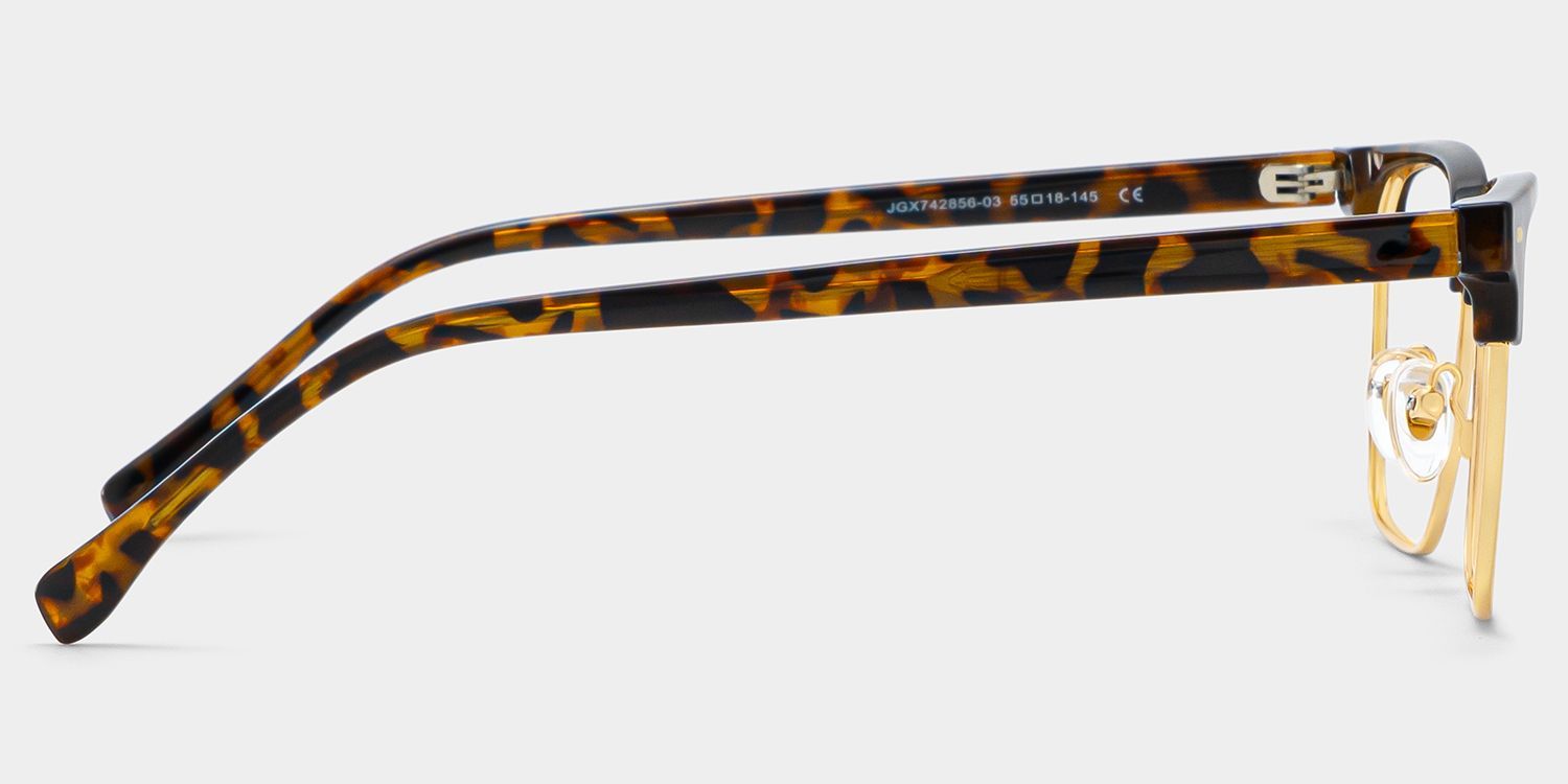 Braidsby Tortoise Browline Mixed Frame Glasses for Men | ZEELOOL4