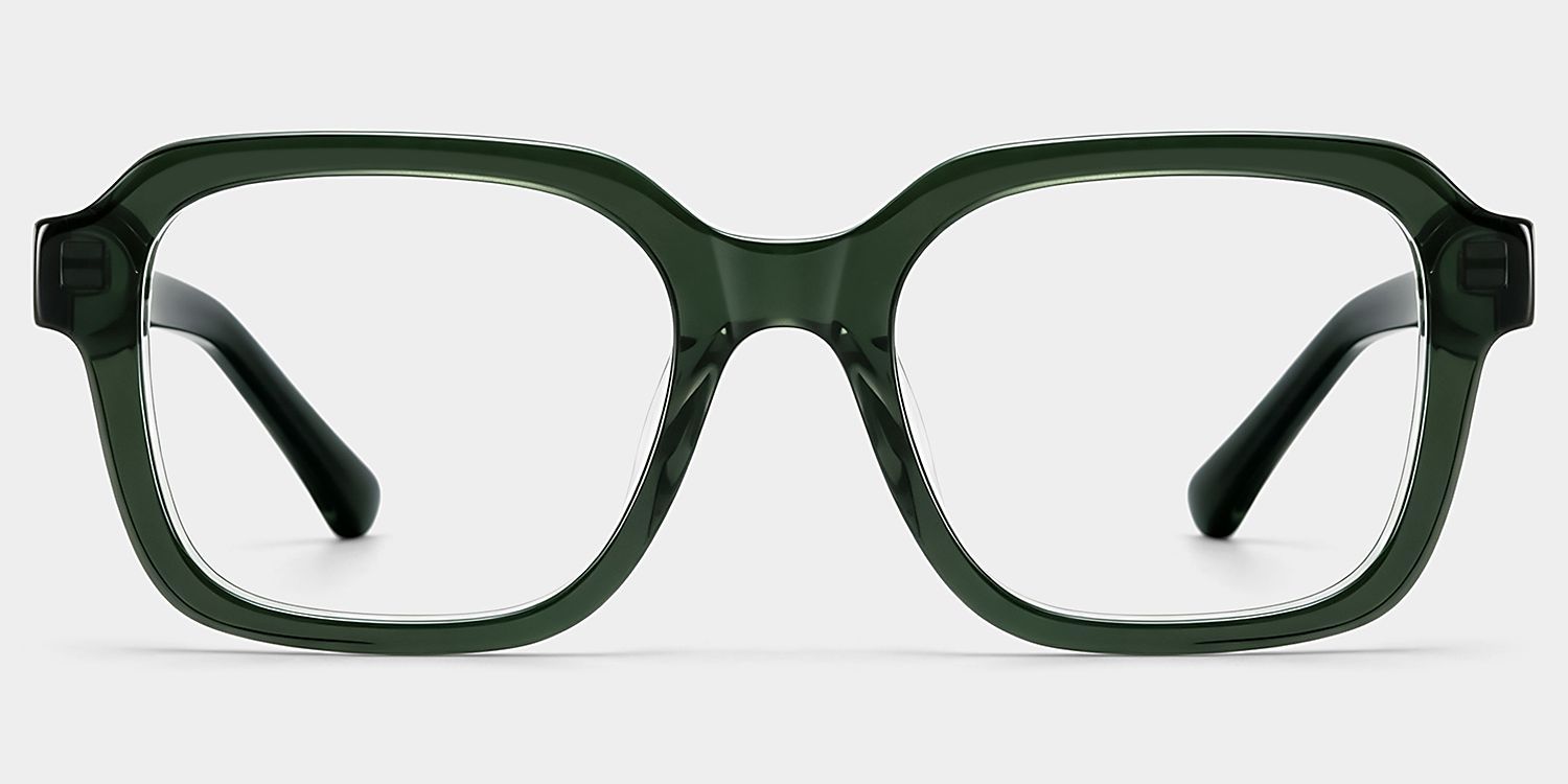 Parker Green Square Eyeglass Frames for Women | ZEELOOL0