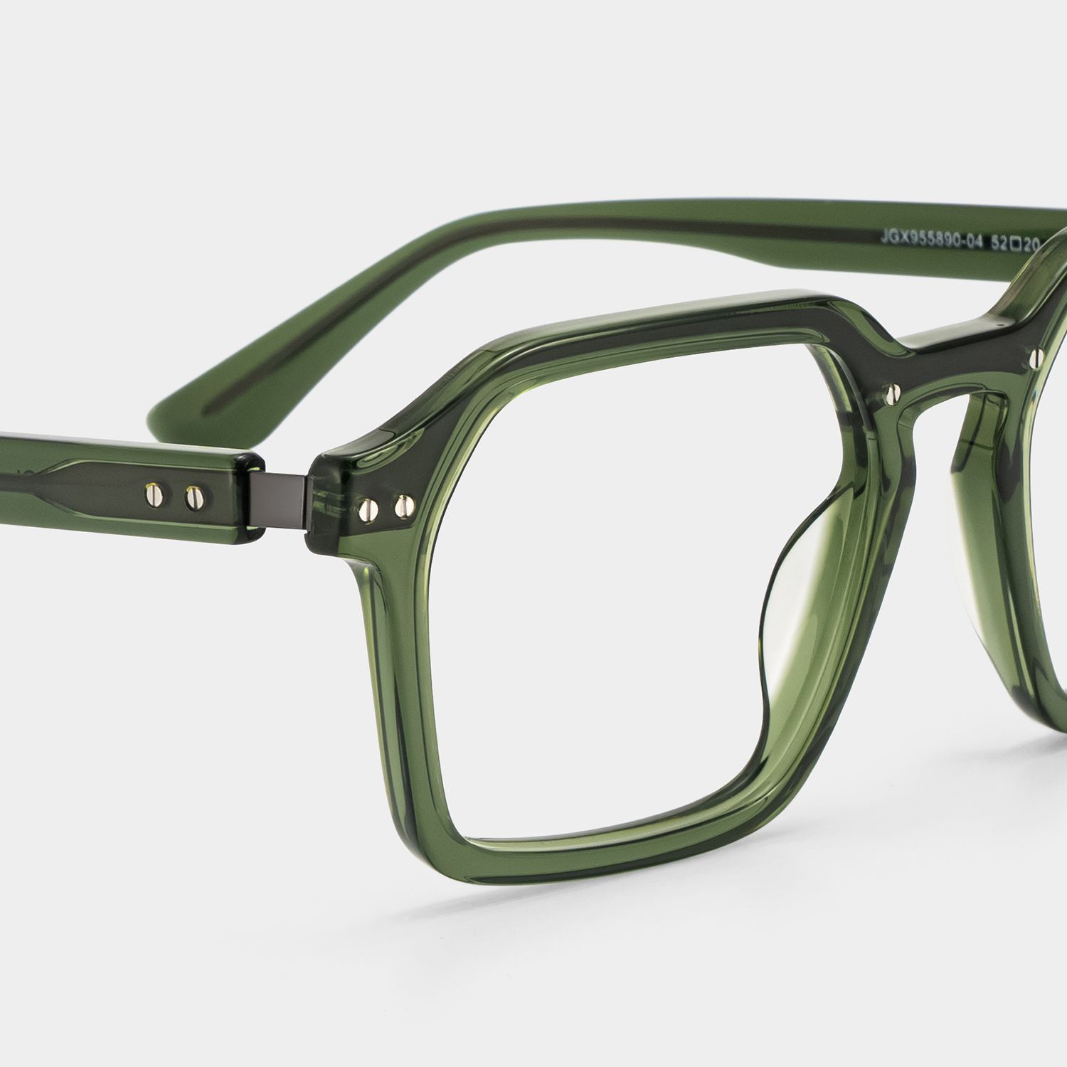 Brendan Green Geometric Mixed Frame Glasses | ZEELOOL4
