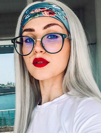 Geometrical Rainbow Eyeglasses | Zeelool Glasses4