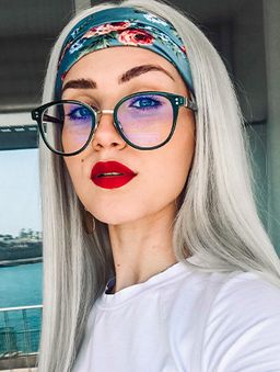 Cicely Geometrical Gray Eyeglasses4